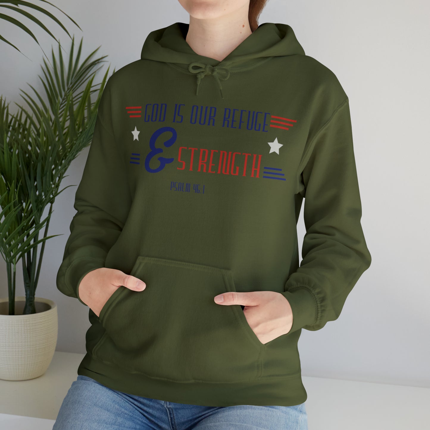 God is Our Refuge Unisex Heavy Blend™ Hooded Sweatshirt