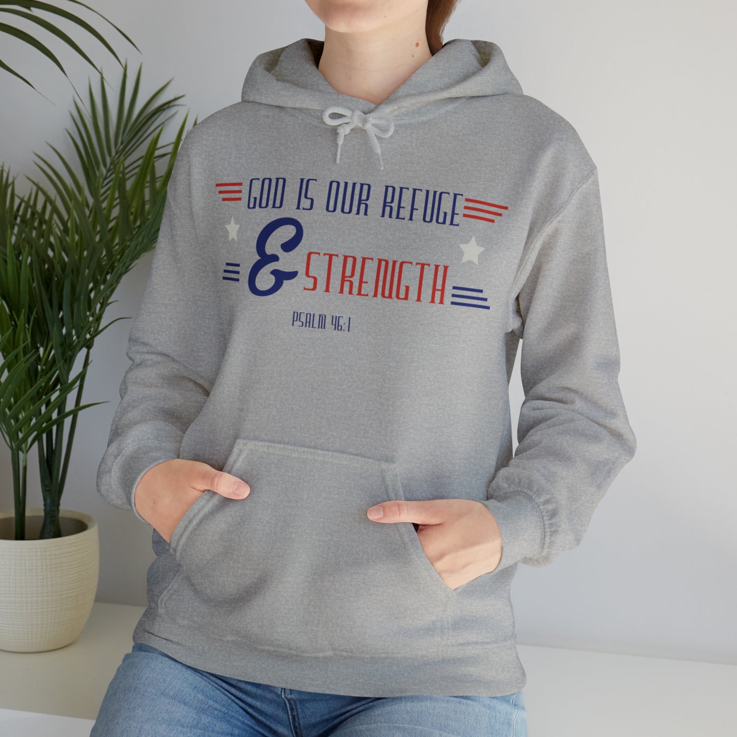 God is Our Refuge Unisex Heavy Blend™ Hooded Sweatshirt