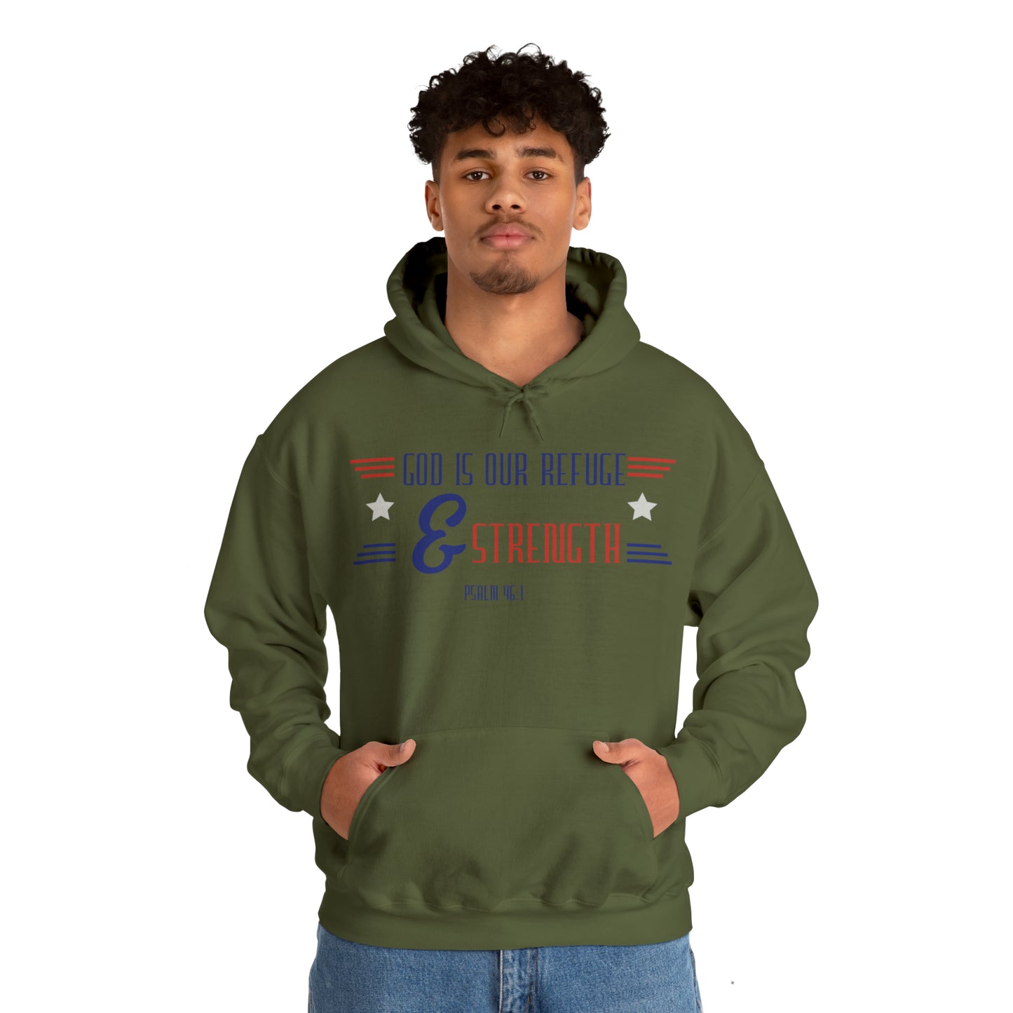 God is Our Refuge Unisex Heavy Blend™ Hooded Sweatshirt