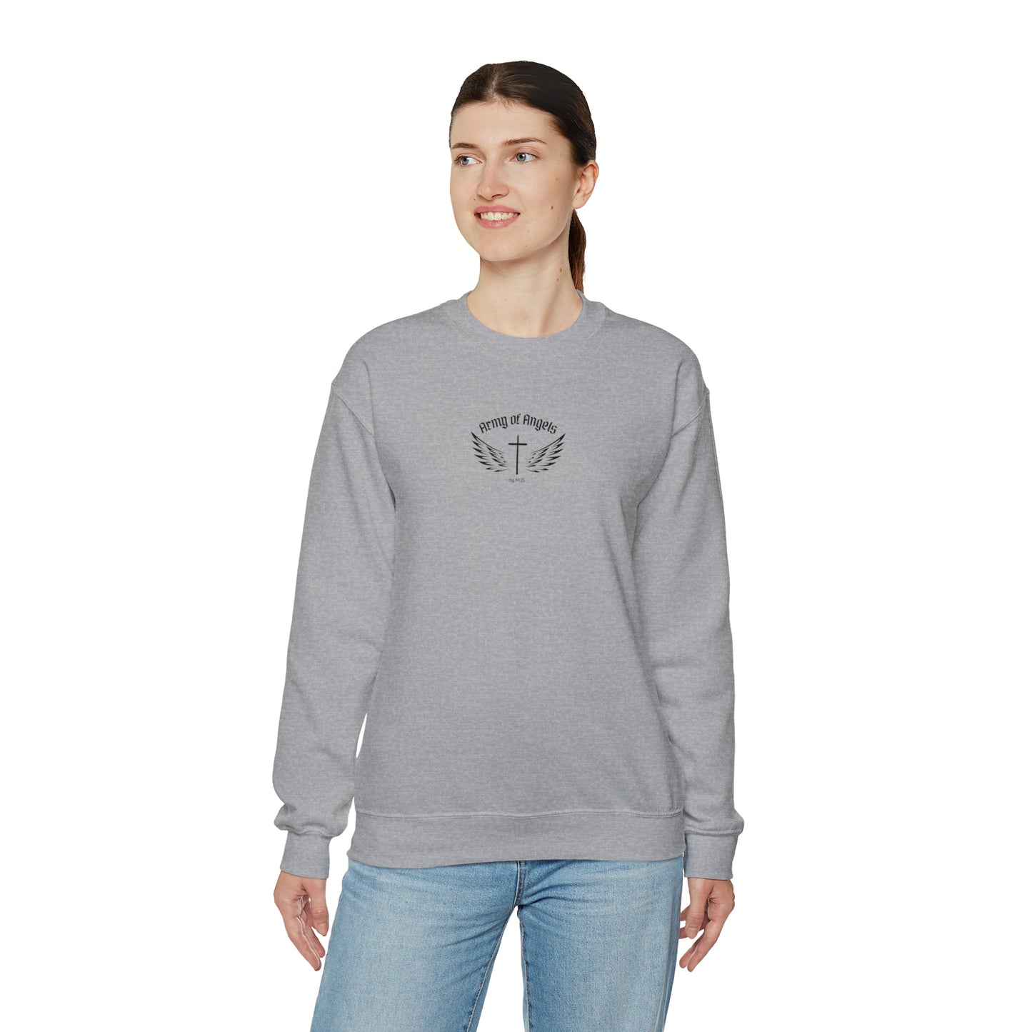 Back the Cross Unisex Heavy Blend™ Crewneck Sweatshirt