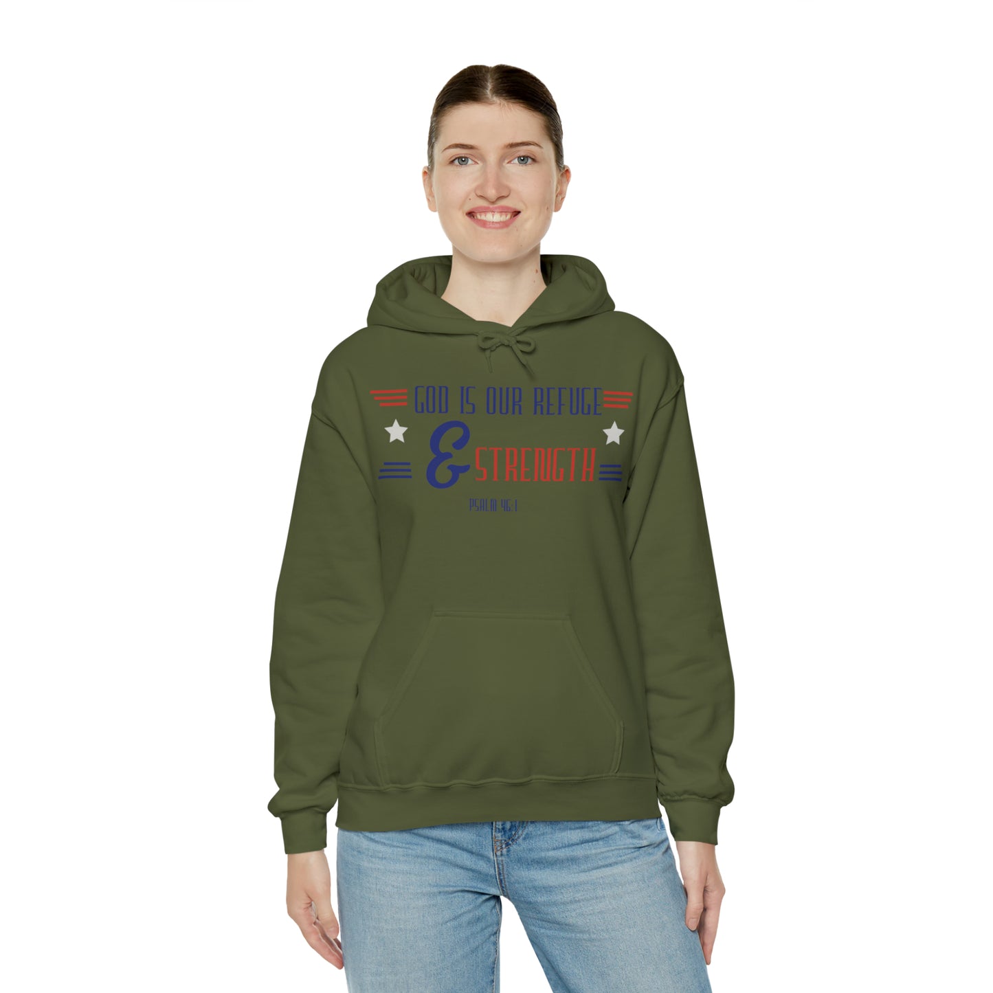 God is Our Refuge Unisex Heavy Blend™ Hooded Sweatshirt