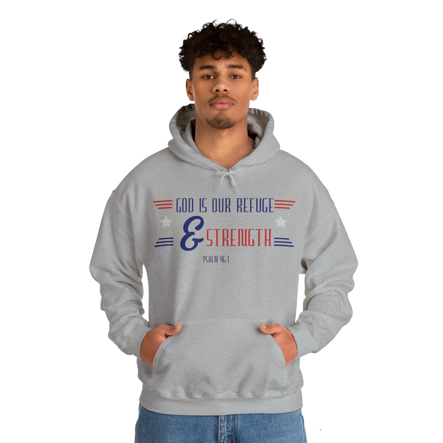 God is Our Refuge Unisex Heavy Blend™ Hooded Sweatshirt