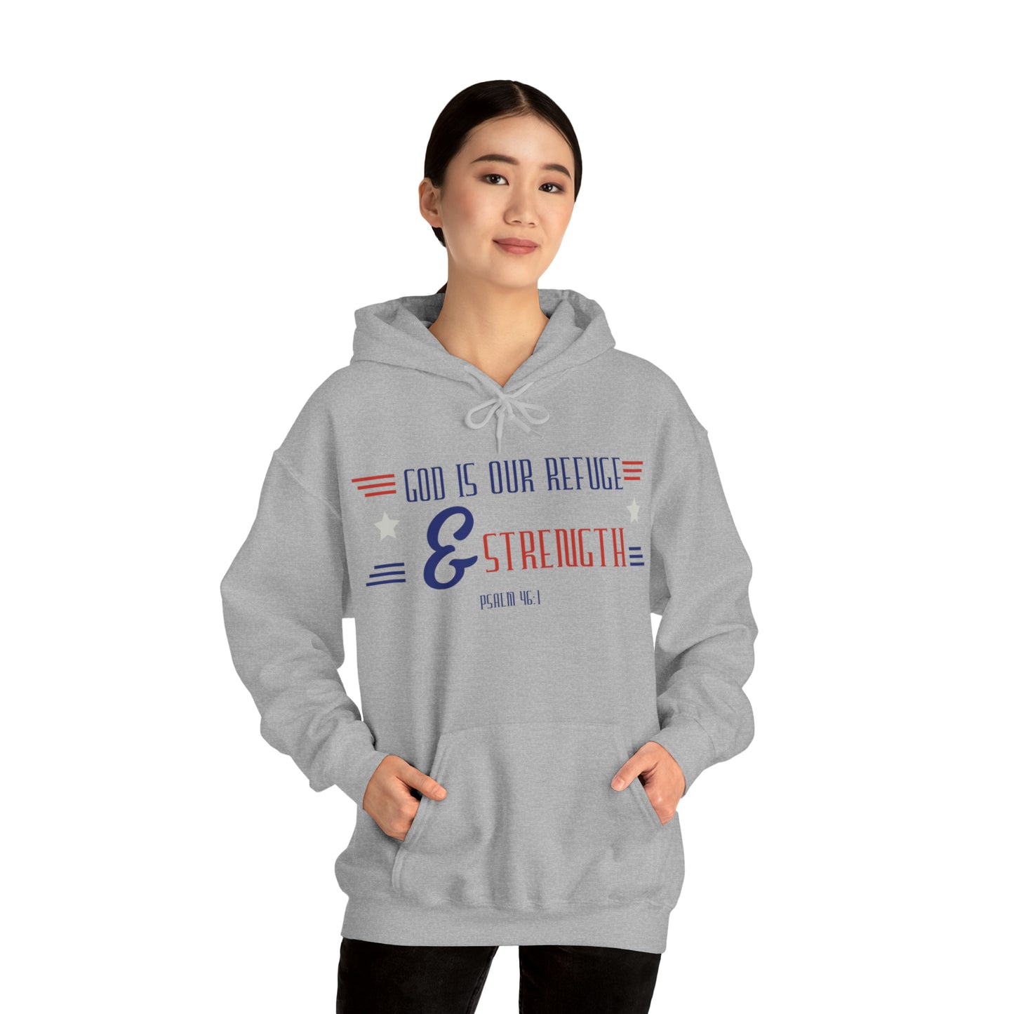 God is Our Refuge Unisex Heavy Blend™ Hooded Sweatshirt