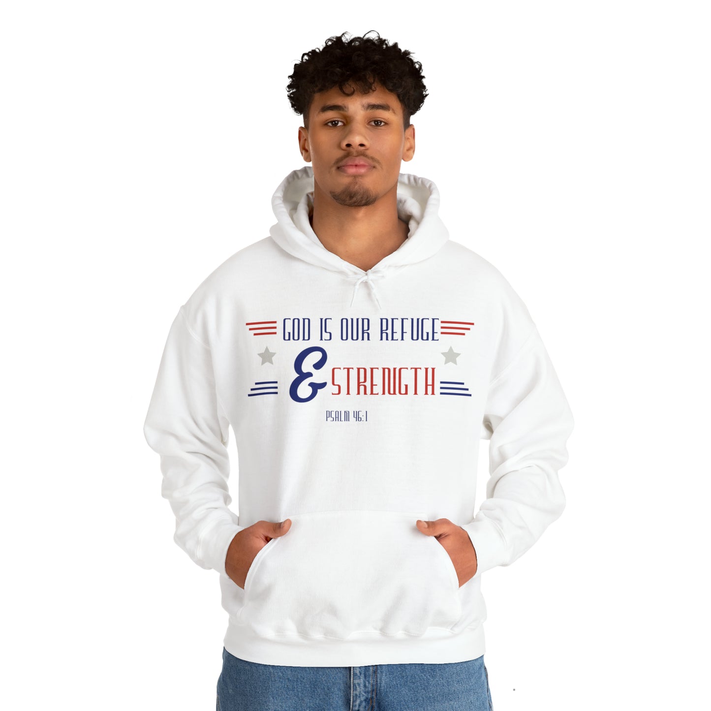 God is Our Refuge Unisex Heavy Blend™ Hooded Sweatshirt