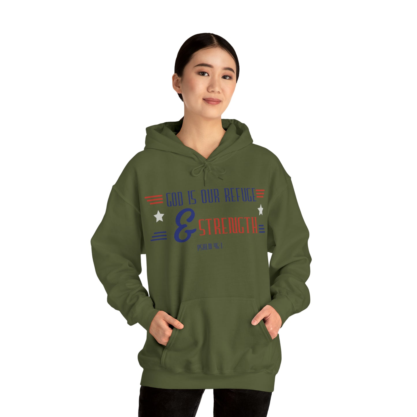 God is Our Refuge Unisex Heavy Blend™ Hooded Sweatshirt