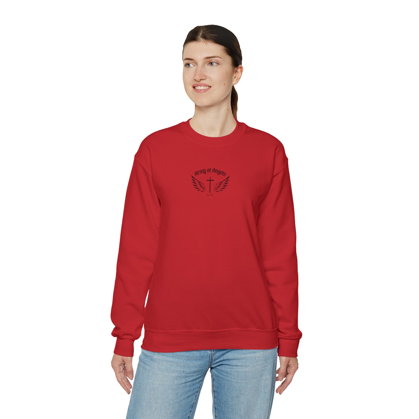 Back the Cross Unisex Heavy Blend™ Crewneck Sweatshirt