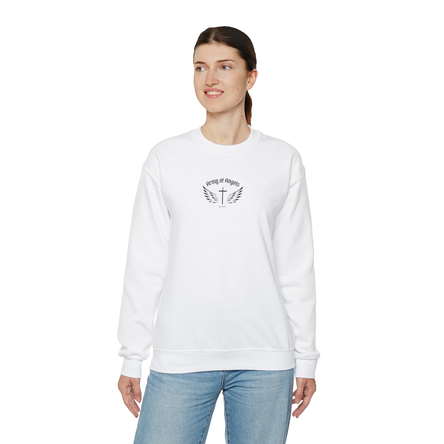 Back the Cross Unisex Heavy Blend™ Crewneck Sweatshirt