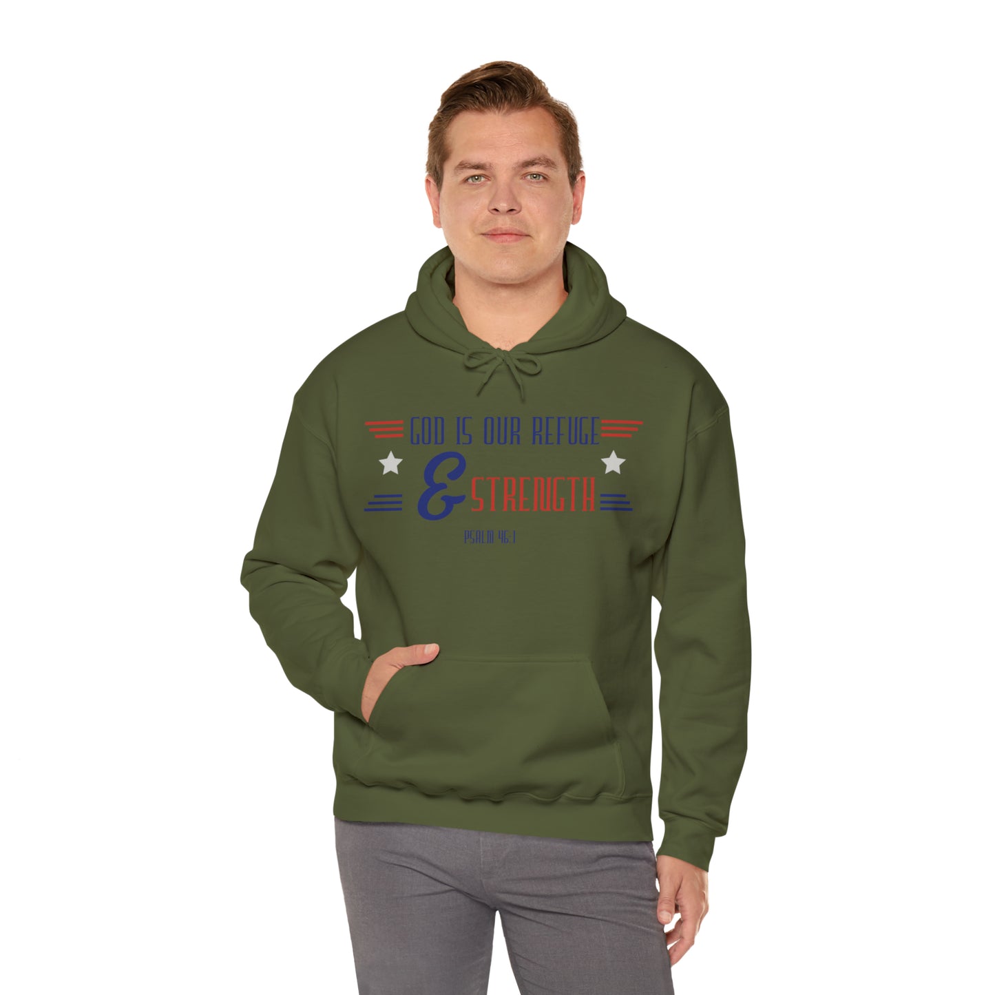 God is Our Refuge Unisex Heavy Blend™ Hooded Sweatshirt